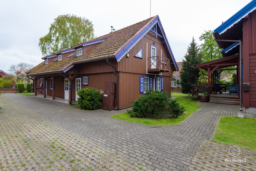 Apartments in Nida for 6-8 guests with sauna, private garden by the yachtclub