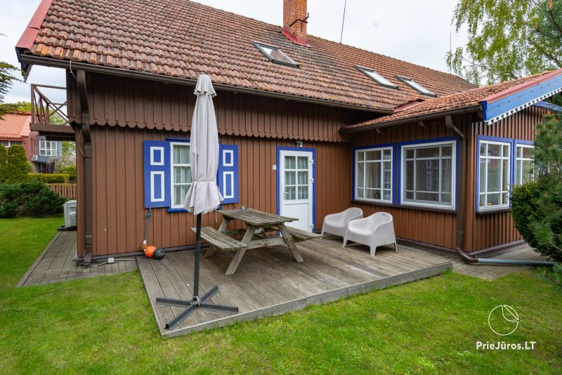 Apartments in Nida for 6-8 guests with sauna, private garden by the yachtclub