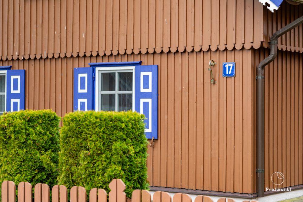 Apartments in Nida for 6-8 guests with sauna, private garden by the yachtclub