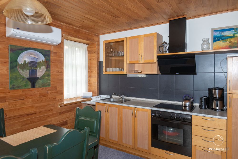 Apartments in Nida for 6-8 guests with sauna, private garden by the yachtclub