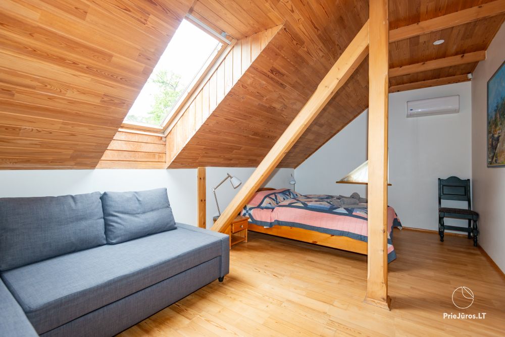 Apartments in Nida for 6-8 guests with sauna, private garden by the yachtclub