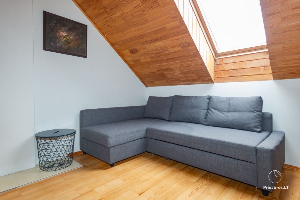 Apartments in Nida for 6-8 guests with sauna, private garden by the yachtclub