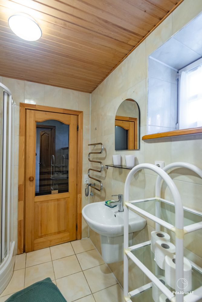 Apartments in Nida for 6-8 guests with sauna, private garden by the yachtclub