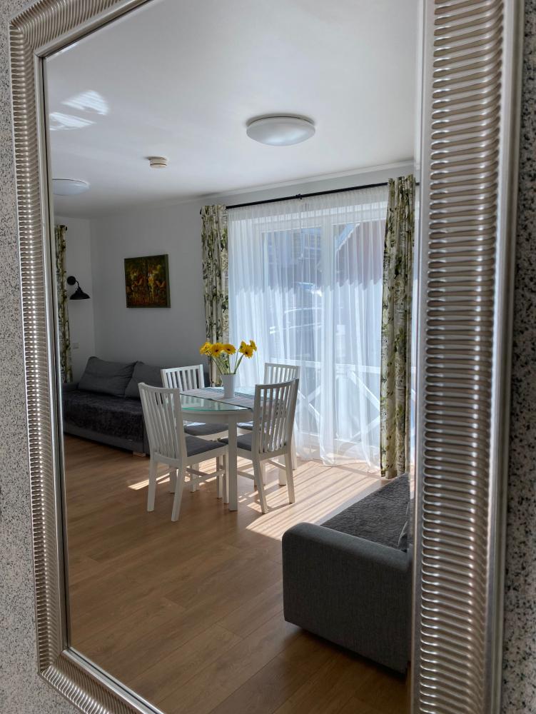 Two rooms new apartment in center of Nida