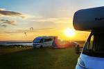 Fenas Kite Spot camping on the shore of the lagoom, in Lithuania, in Svencele - 5