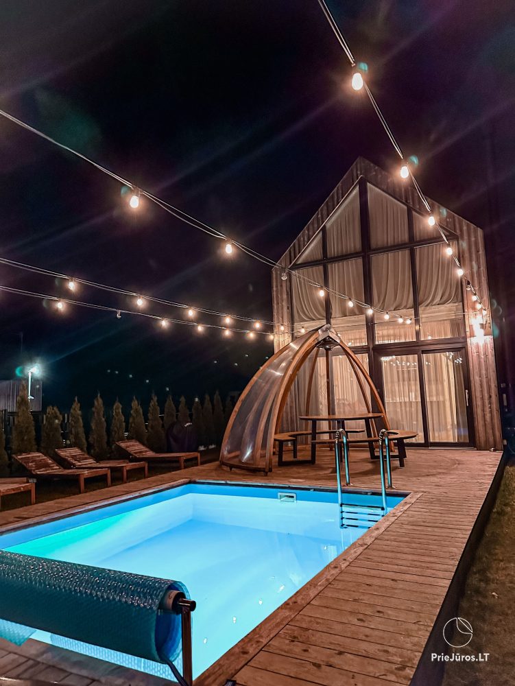 Houses for rent in Palanga, in Kunigiskiai with private pool, up to 10 persons - 1