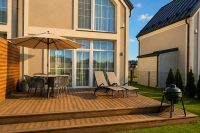 New cottage with spacious terrace up to 6 persons in Kunigiskiai