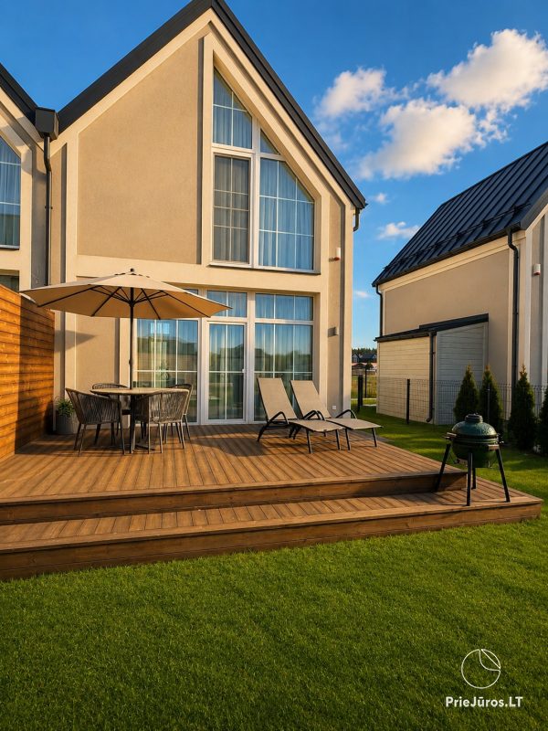 New cottage with spacious terrace up to 6 persons in Kunigiskiai