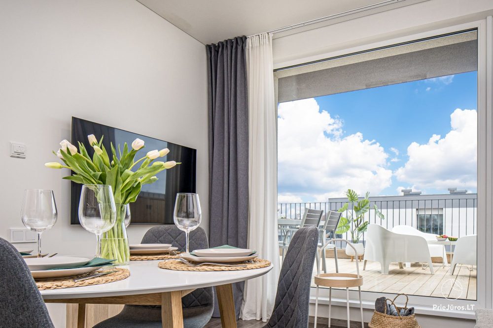Kopa home – My Sea 2, Kunigiškiai. 2-bedroom apartments with terrace, complex with pool, entertainment