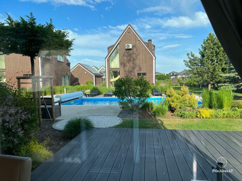 Villa for rent in complex Gintarine smilga. Pool in the yard, 400 meters to the sea
