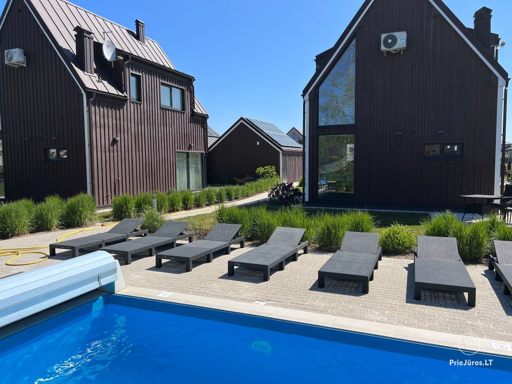 Villa for rent in complex Gintarine smilga. Pool in the yard, 400 meters to the sea