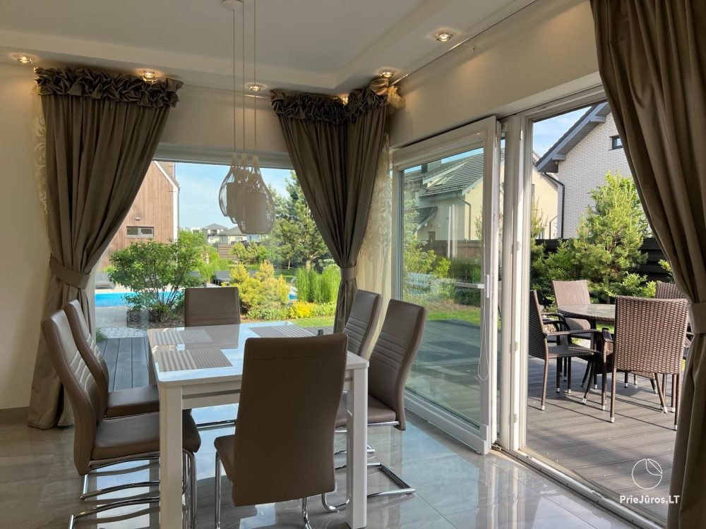 Villa for rent in complex Gintarine smilga. Pool in the yard, 400 meters to the sea