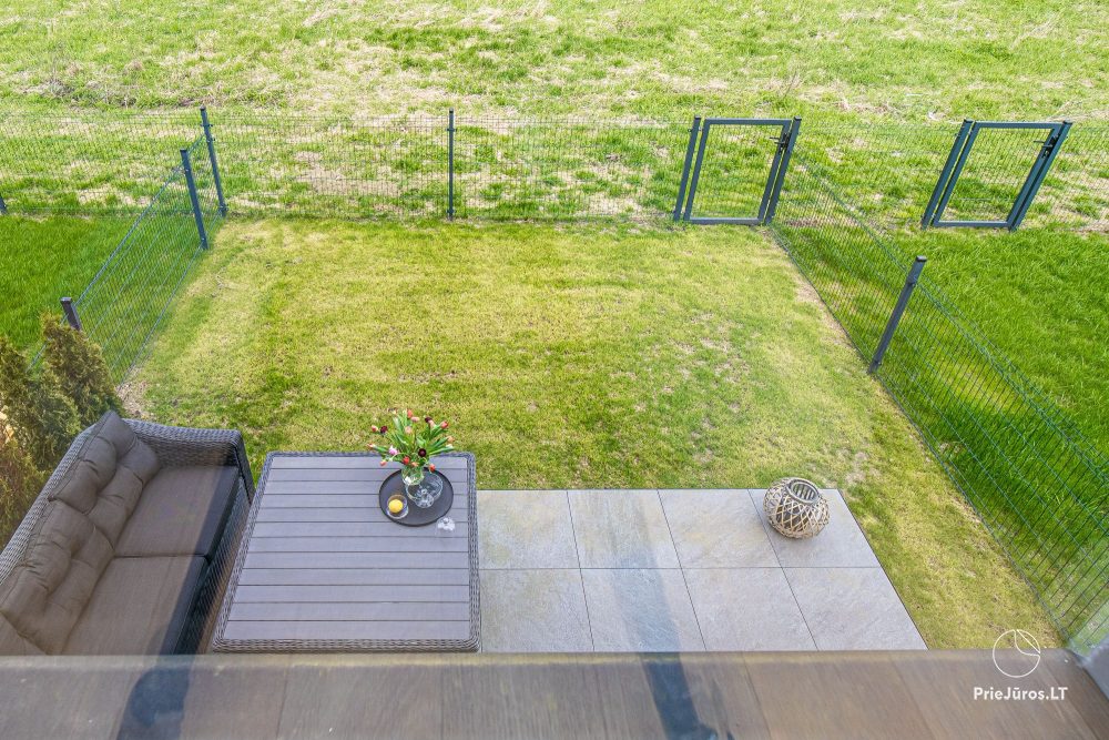 Fabula home - Monciškės - 2-bedroom, spacious cottage with a terrace for four, in the new J7 Beržas complex with pools, saunas, and barbecue