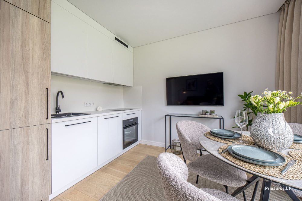 Fabula home - Monciškės - 2-bedroom, spacious cottage with a terrace for four, in the new J7 Beržas complex with pools, saunas, and barbecue