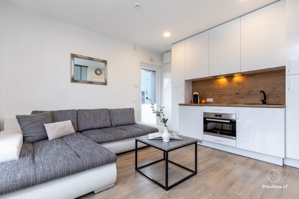 Apartment with heated pool and large terrace in Kunigiskiai. 800 meters to the sea