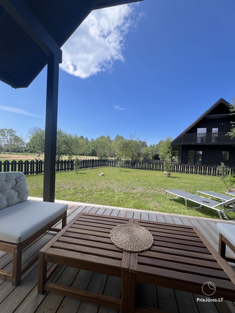 Spacious (80 sq.m) three bedroom house in Sventoji. For 2-3 families, up to 10 persons