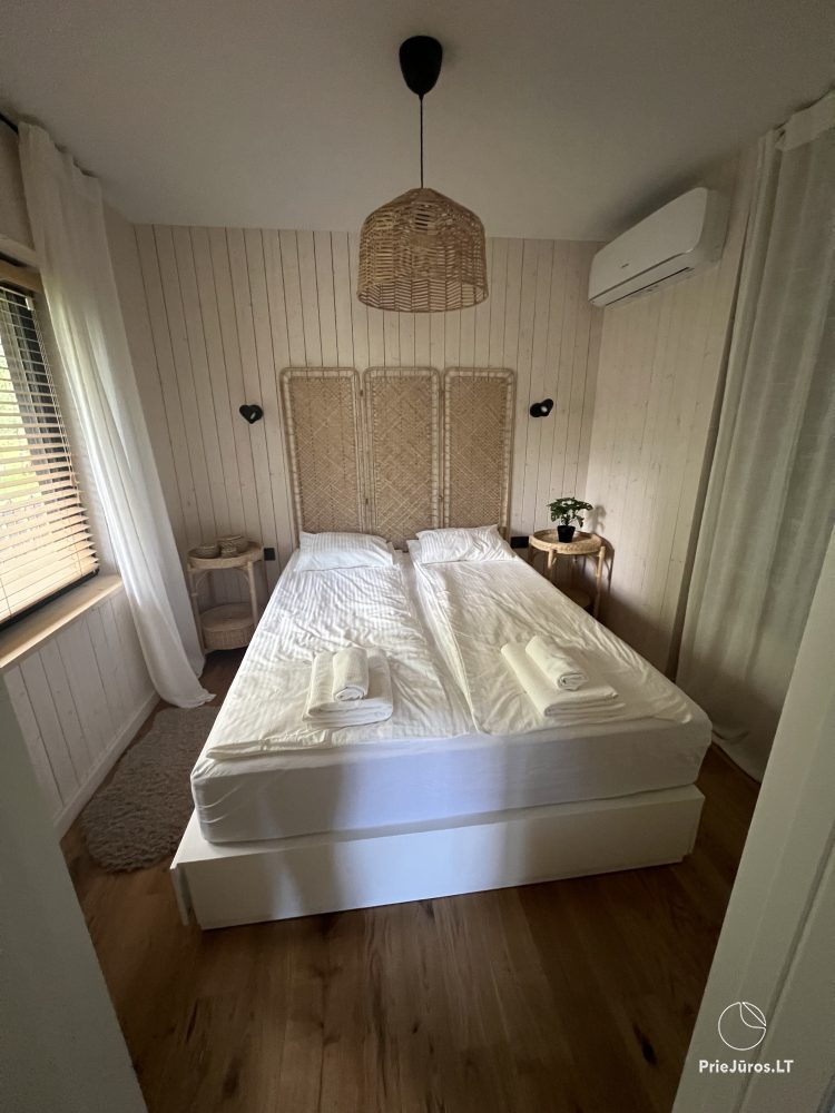 Spacious (80 sq.m) three bedroom house in Sventoji. For 2-3 families, up to 10 persons