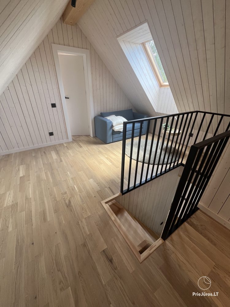 Spacious (80 sq.m) three bedroom house in Sventoji. For 2-3 families, up to 10 persons