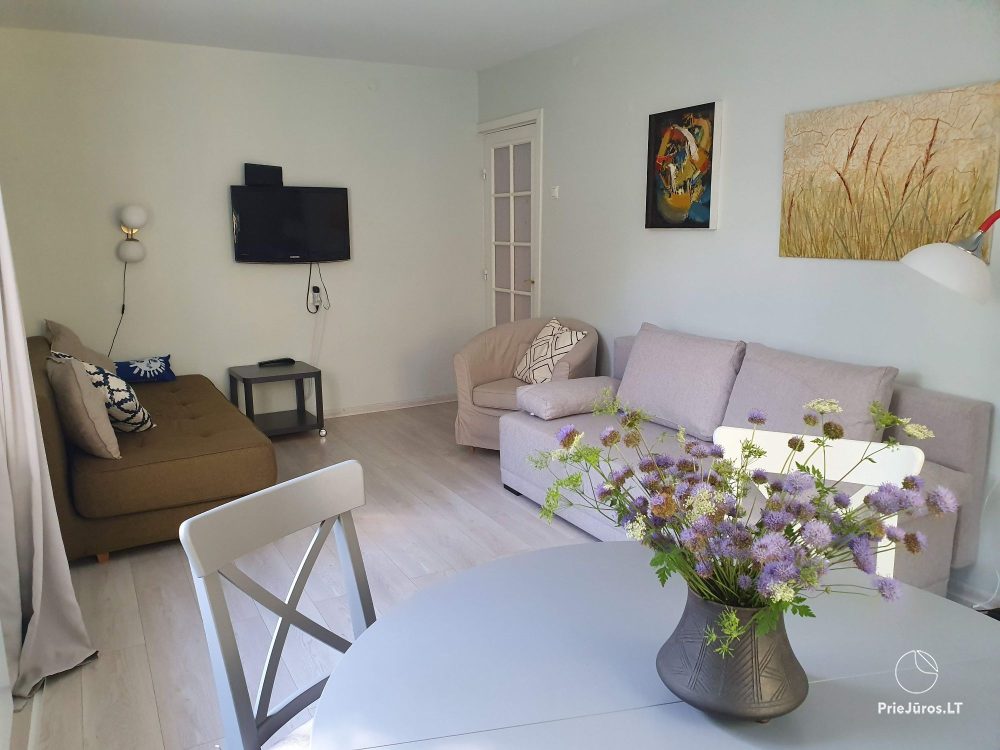 2-room apartments in Nida near the forest, private entrance, courtyard