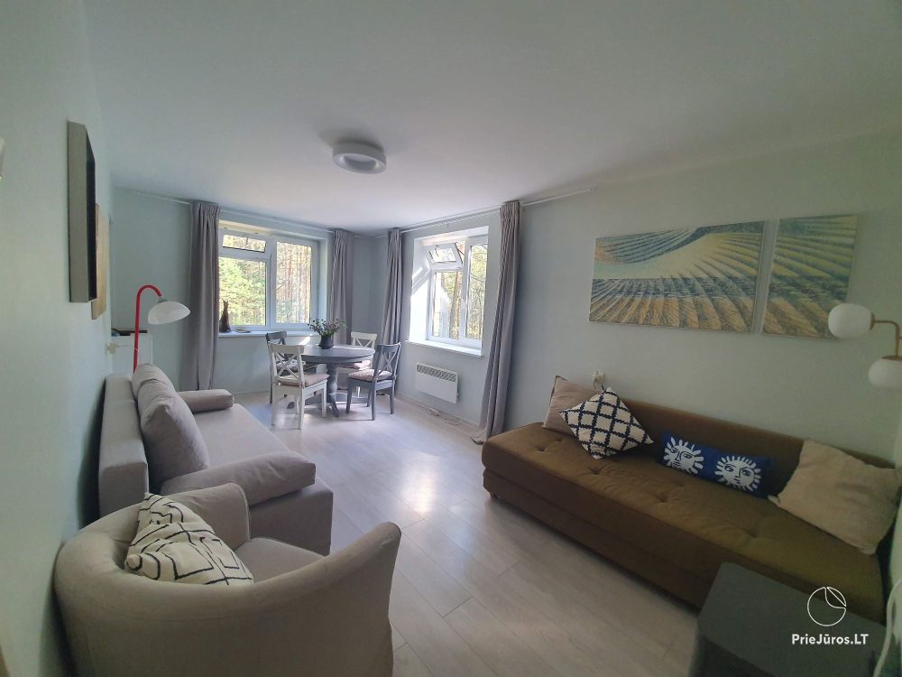 2-room apartments in Nida near the forest, private entrance, courtyard