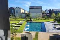 Cozy apartments for two with a balcony and pool view