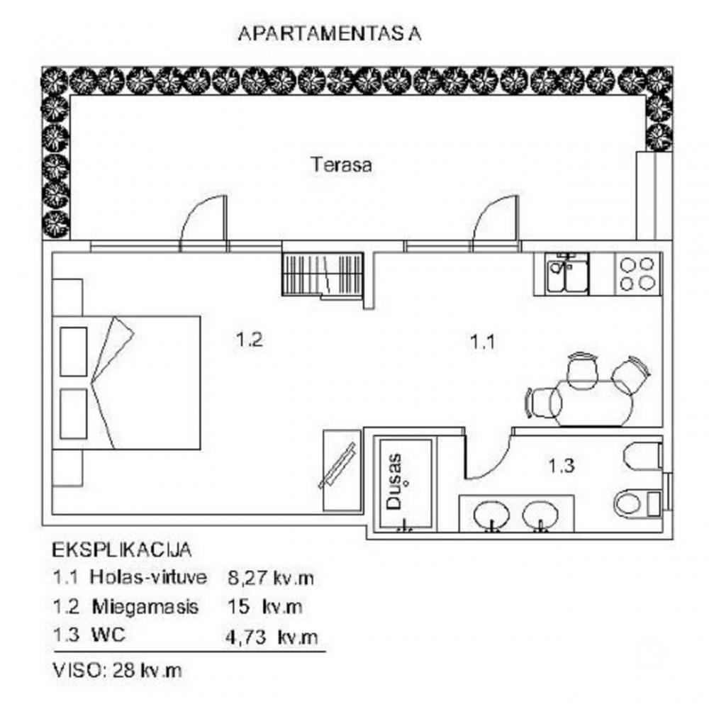 Apartments in a family house in Palanga Pas Vidute