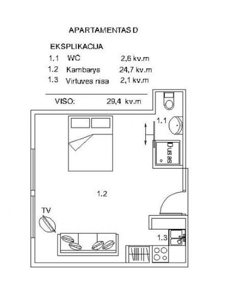 Apartments in a family house in Palanga Pas Vidute