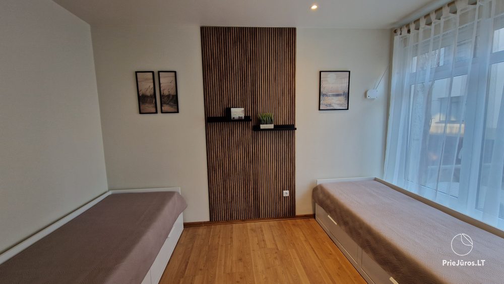 1 and 2 rooms apartments in Nida. The ground floor, 500 meters to the sea