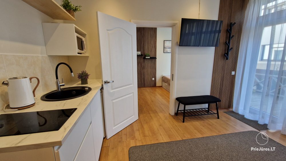 1 and 2 rooms apartments in Nida. The ground floor, 500 meters to the sea