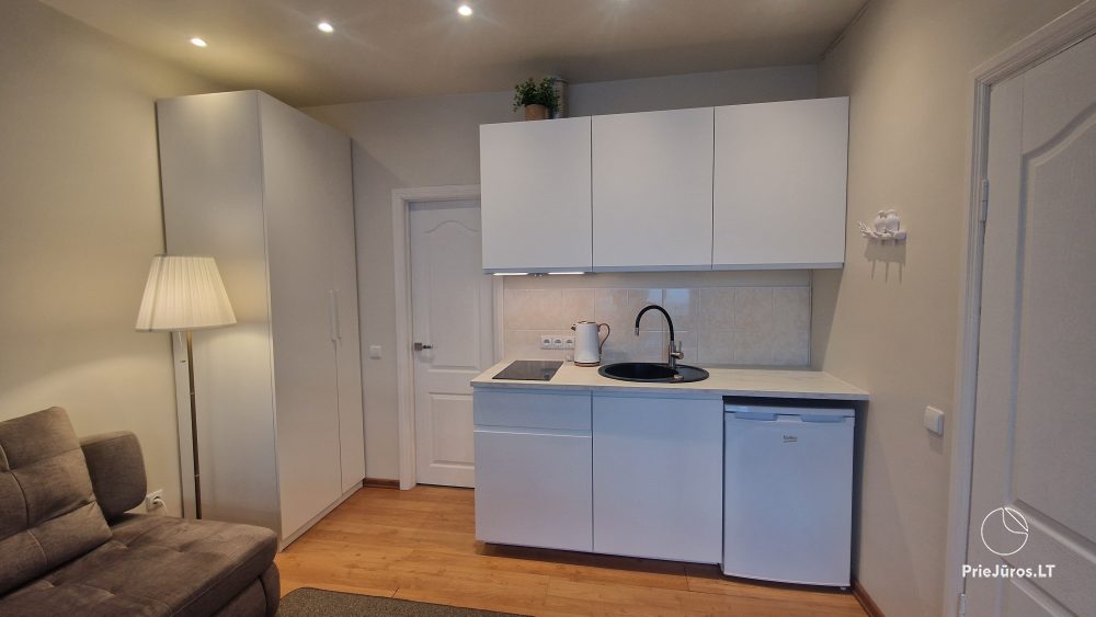 1 and 2 rooms apartments in Nida. The ground floor, 500 meters to the sea