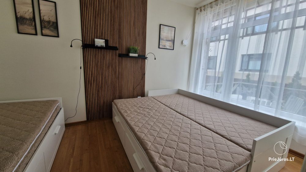 1 and 2 rooms apartments in Nida. The ground floor, 500 meters to the sea