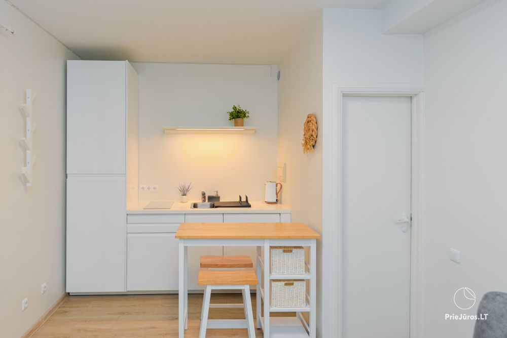 1 and 2 rooms apartments in Nida. The ground floor, 500 meters to the sea