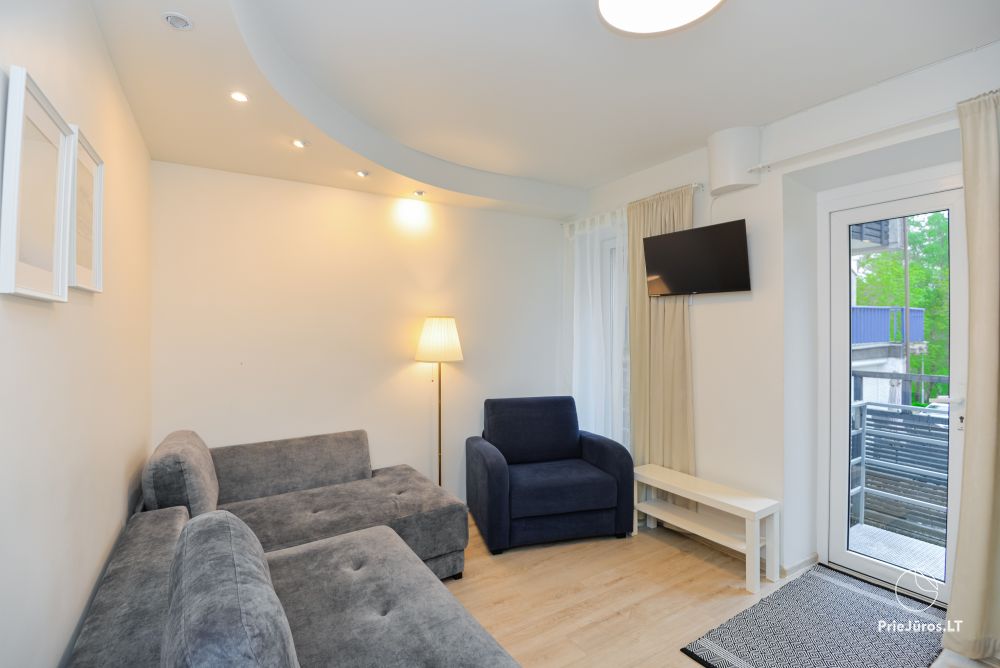 1 and 2 rooms apartments in Nida. The ground floor, 500 meters to the sea