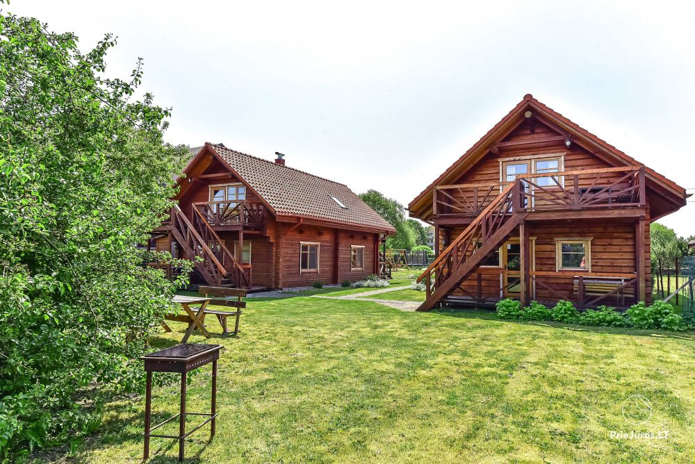 Two rooms apartment and rooms for rent in Sventoji, in wooden house