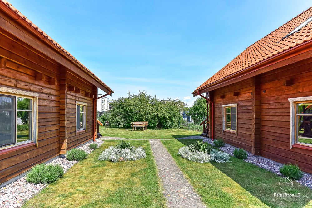 Two rooms apartment and rooms for rent in Sventoji, in wooden house
