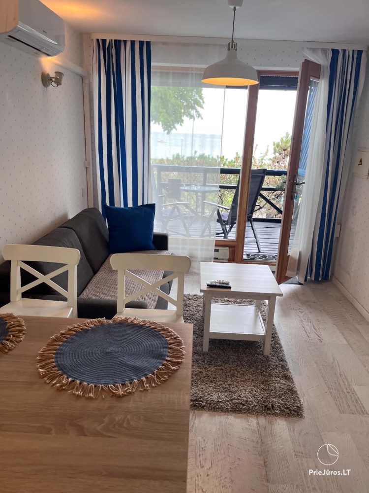 Flat (20 sq.m.) with terrace for rent in Nida, on the shore of the lagoon
