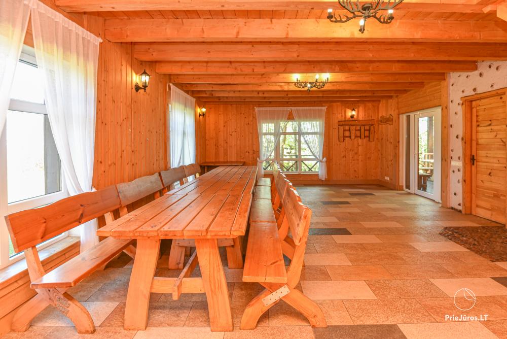 Homestead Lazdininkų pirtis for feasts and vacation: house, banquet hall, sauna, hot tub