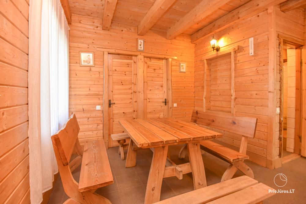 Homestead Lazdininkų pirtis for feasts and vacation: house, banquet hall, sauna, hot tub