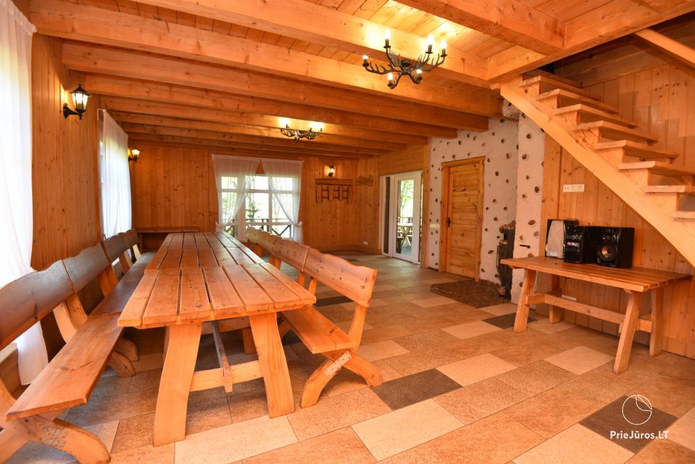 Homestead Lazdininkų pirtis for feasts and vacation: house, banquet hall, sauna, hot tub