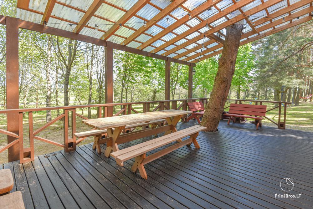 Homestead Lazdininkų pirtis for feasts and vacation: house, banquet hall, sauna, hot tub