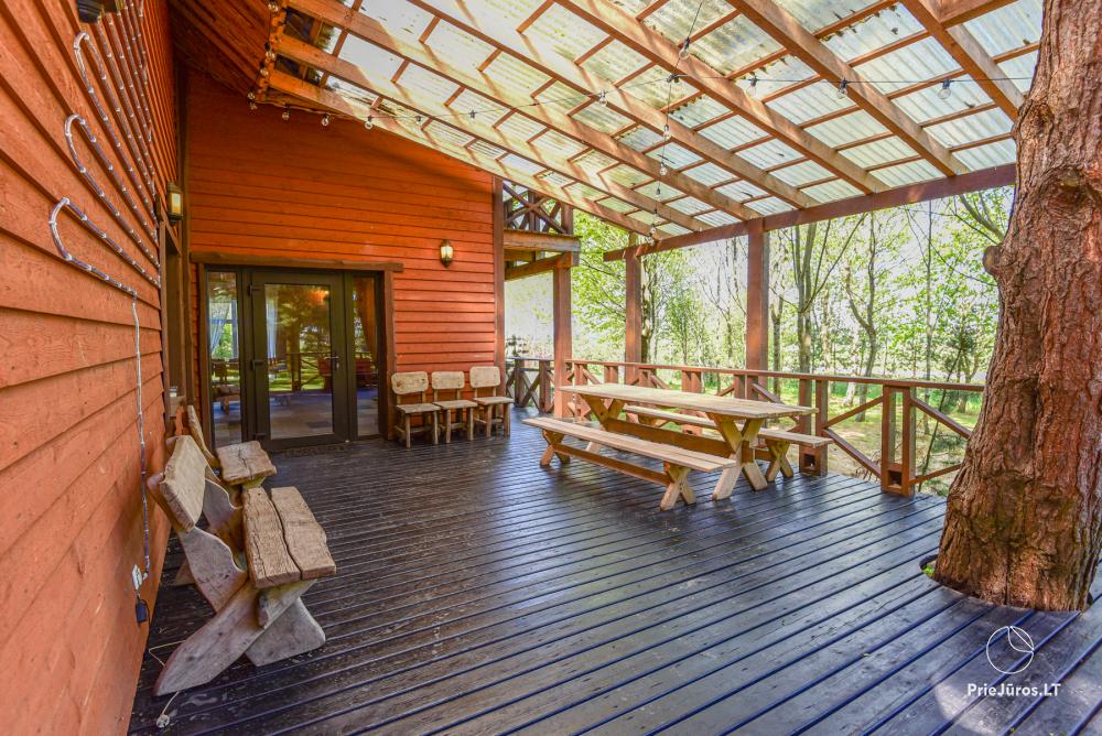 Homestead Lazdininkų pirtis for feasts and vacation: house, banquet hall, sauna, hot tub