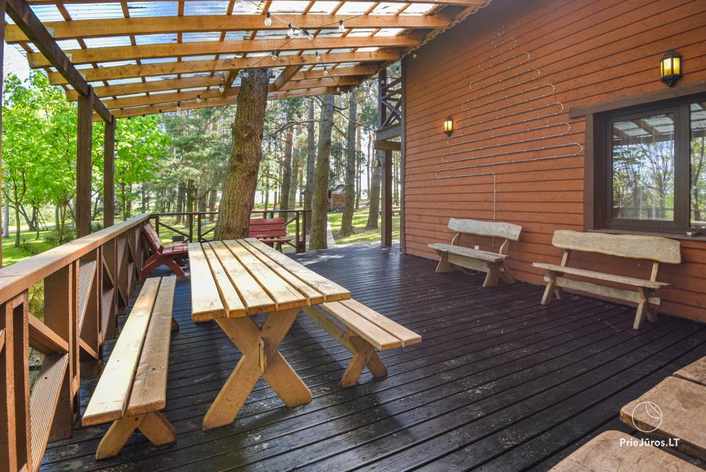 Homestead Lazdininkų pirtis for feasts and vacation: house, banquet hall, sauna, hot tub
