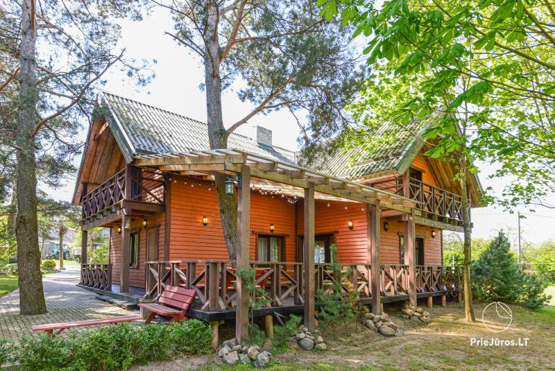  Homestead Lazdininkų pirtis for feasts and vacation: house, banquet hall, sauna, hot tub