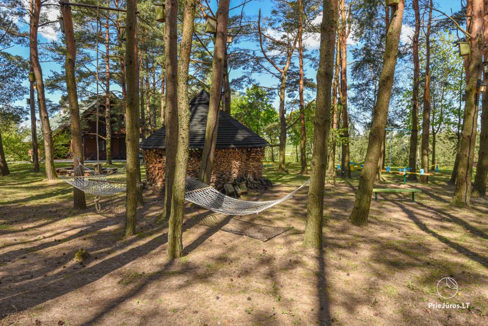 Homestead Lazdininkų pirtis for feasts and vacation: house, banquet hall, sauna, hot tub