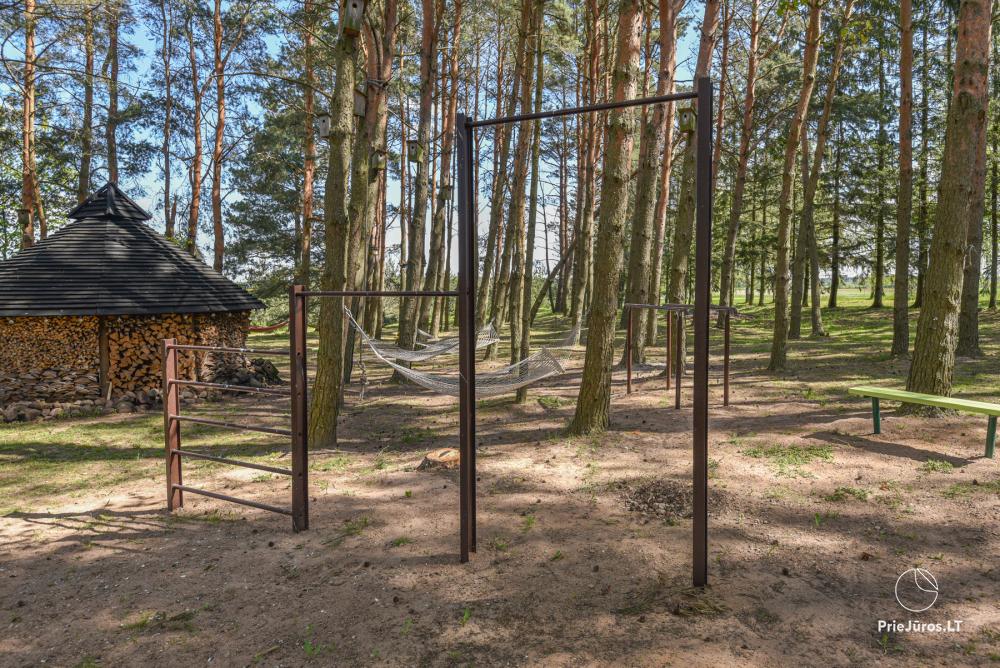 Homestead Lazdininkų pirtis for feasts and vacation: house, banquet hall, sauna, hot tub