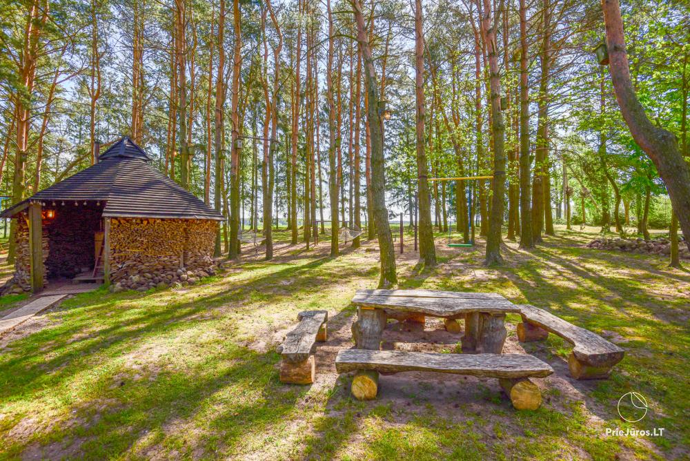 Homestead Lazdininkų pirtis for feasts and vacation: house, banquet hall, sauna, hot tub
