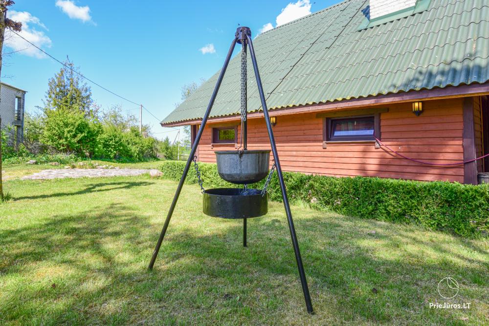 Homestead Lazdininkų pirtis for feasts and vacation: house, banquet hall, sauna, hot tub