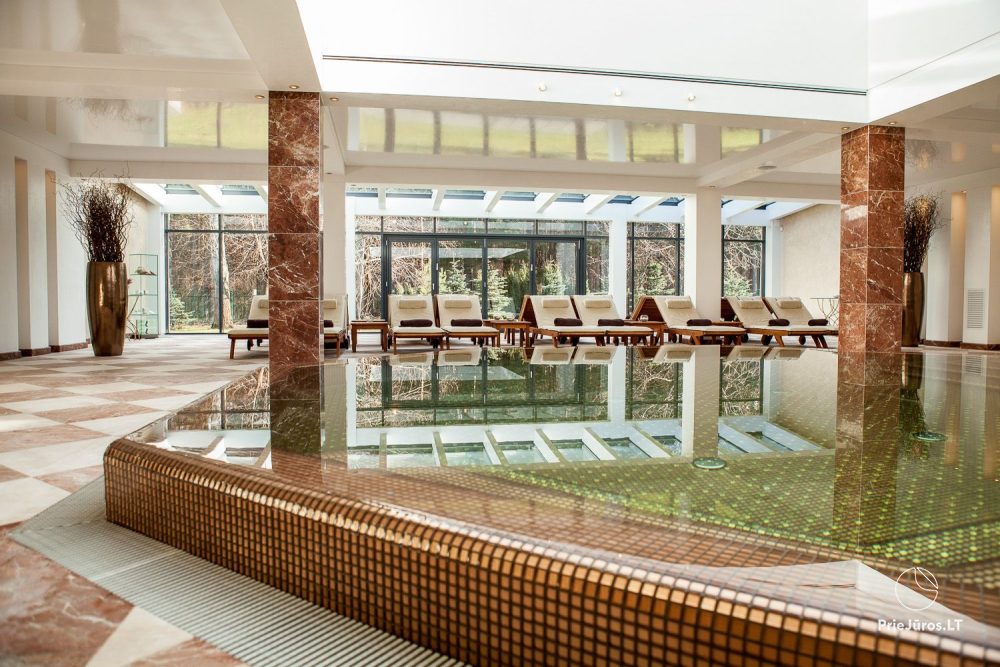 Гостиница в Паланге „Mercure Palanga Vanagupė Resort“. Ресторан, SPA-центр, конференц-залы, бассейн, открытая терраса