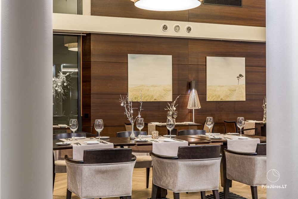 Гостиница в Паланге „Mercure Palanga Vanagupė Resort“. Ресторан, SPA-центр, конференц-залы, бассейн, открытая терраса