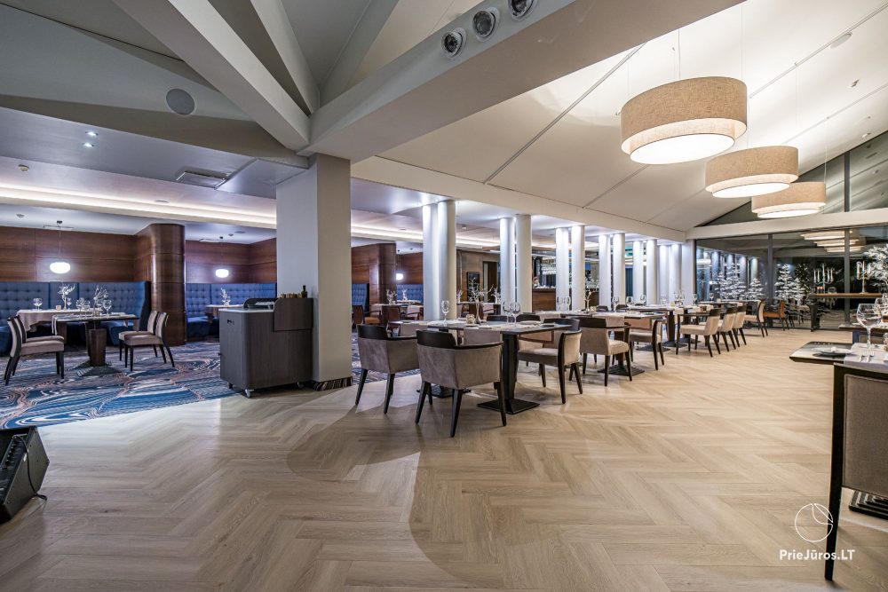 Гостиница в Паланге „Mercure Palanga Vanagupė Resort“. Ресторан, SPA-центр, конференц-залы, бассейн, открытая терраса